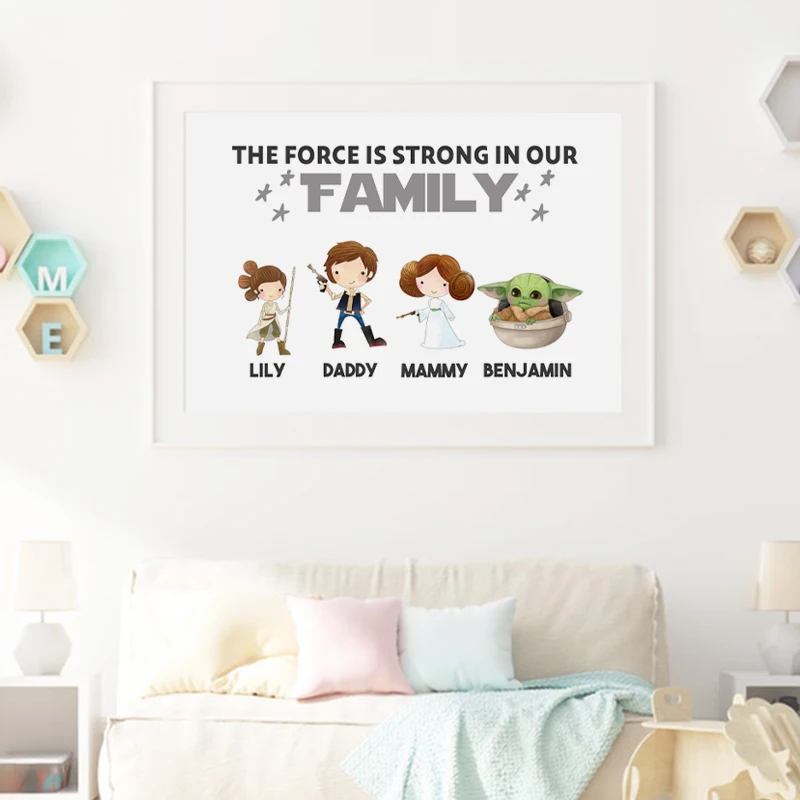 Персонализированная картина Звездные войны имя слово художественная Дарт