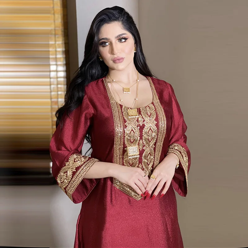 atin Abaya Dubai Kaftan Muslim Dress Turkey Islam Djelaba Robe Longue Femme Musulman African Dresses For Women Caftan Marocain