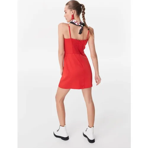 

Twist Women 'S Dress Short Style Aesthetic Elegant Red