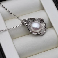 925 sterling silver chain natural freshwater pearl pendants fine jewelry for women party gift