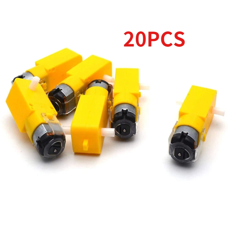 

20 PCS DC 70MA (3V) Robot Intelligent Car DIY Dual Shaft Gear TT Motor For Robot Car MCU