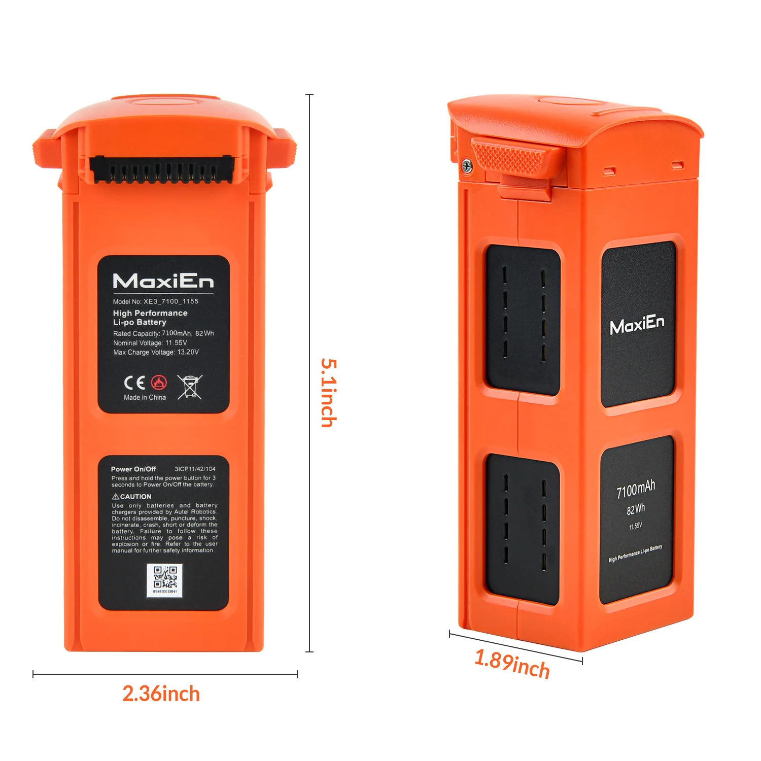 Интеллектуальная батарея с индивидуальной емкостью для Autel EVO 2 PRO Dual II 7100 мАч 82Wh 11