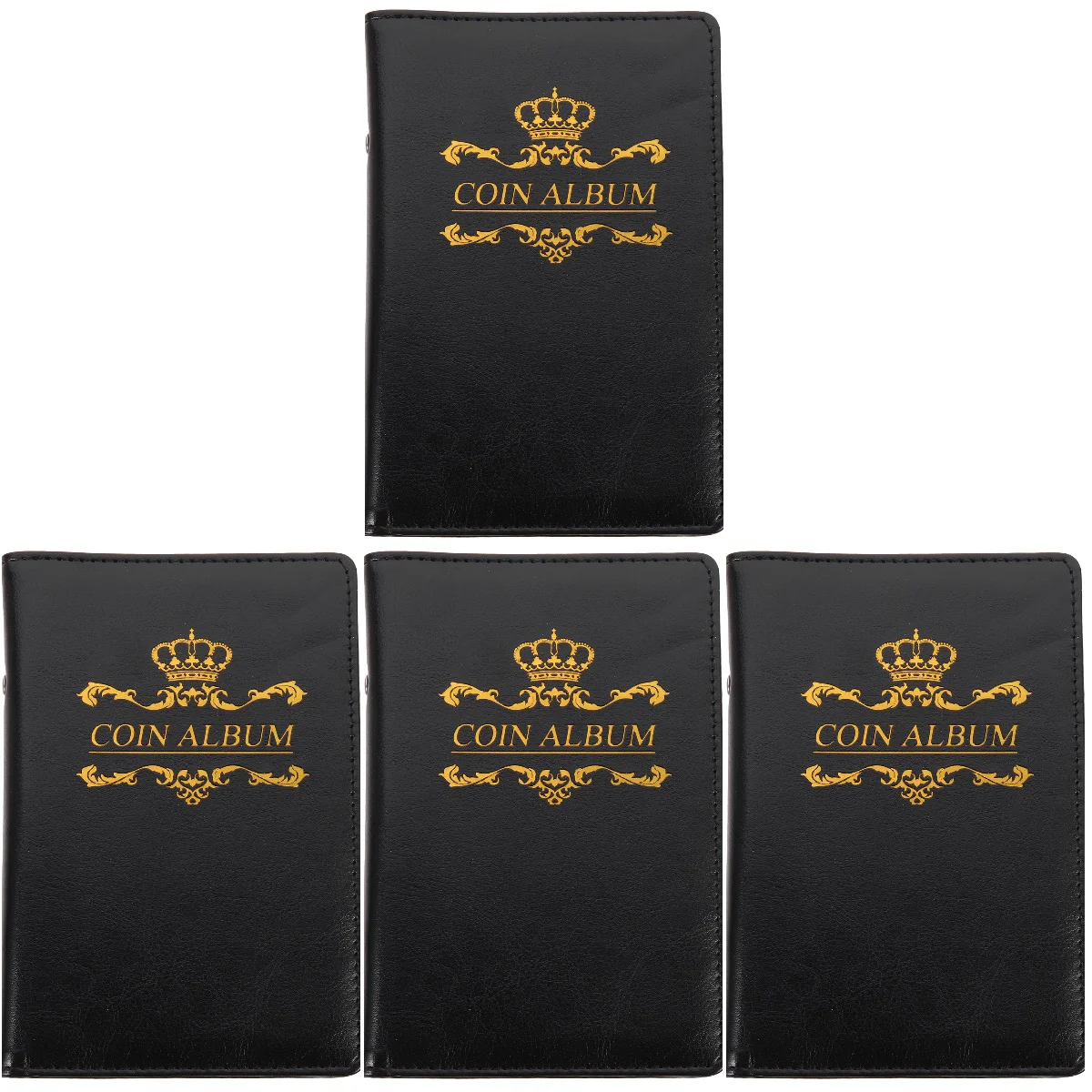 

4pcs Collection Book PU Cover Album Decorative Storage Book Collection Organizer