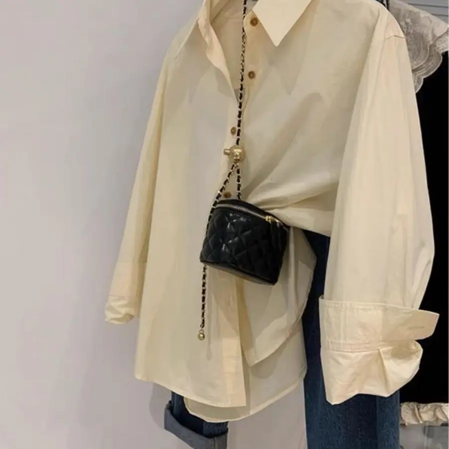 Retro Hong Kong Sle Cotton Loose Shirts Women Spring and Autumn New French sle Design Sense Sun Protection Shirt Ou...