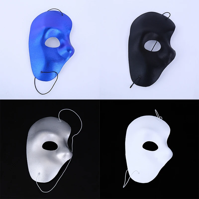 

PVC Steampunk Half Face Masquerade Cosplay Mask Men/Women Carnival Costume Props Black White Halloween Mask Festival Bar Costume