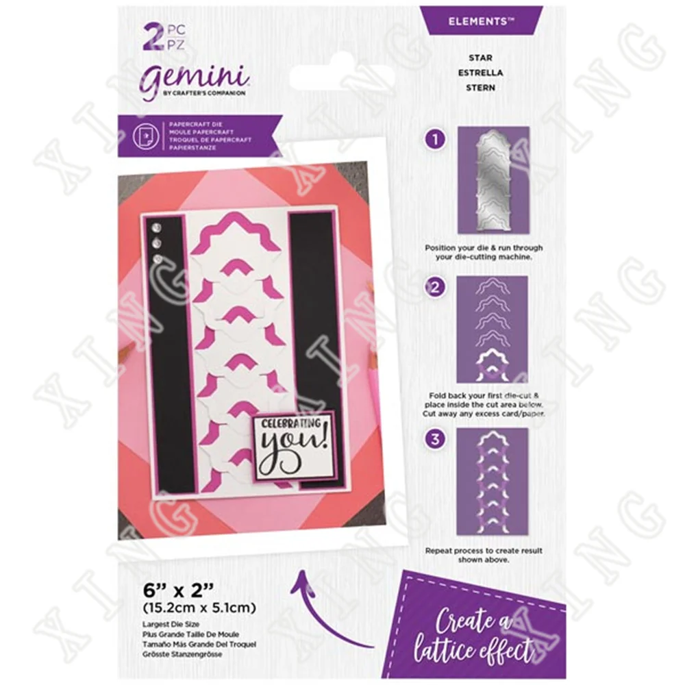 

Lattice Folding Star Metal Cutting Die Scrapbook Embossed Paper Card Album Craft Template Stencils New for 2022 Arrival