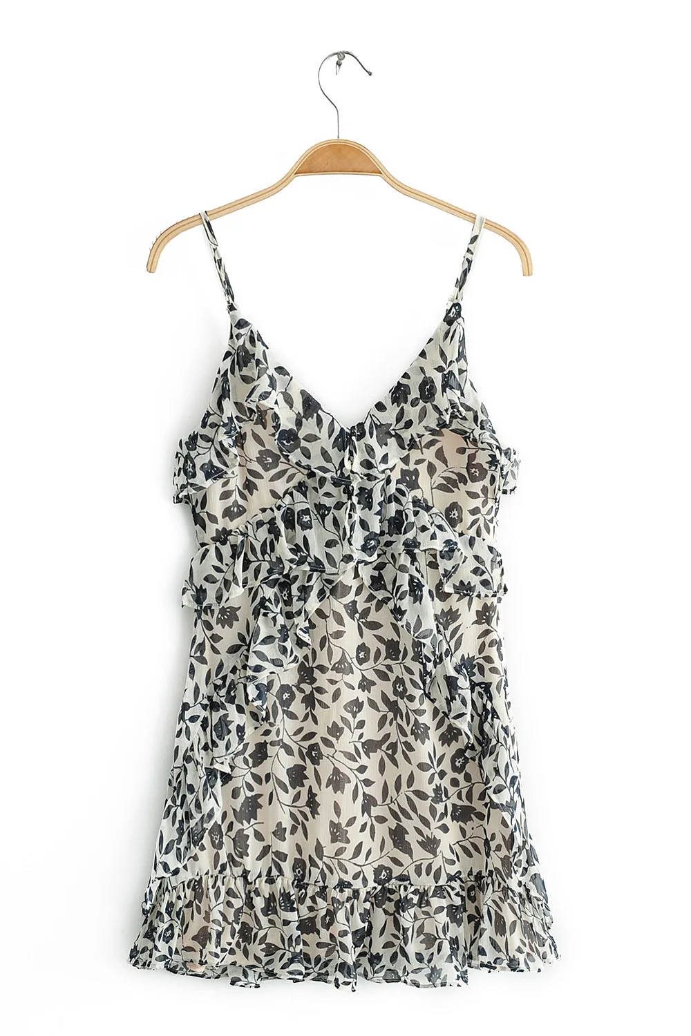 Женское летнее платье с V-образным вырезом и цветочным принтом - купить по