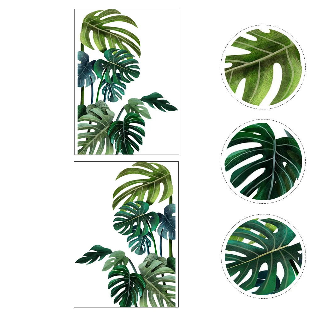 

4pcs Removable Wall Wall Stickers Leaf Wall Leaf Wall Decor Wall Decals For Bedroom for Families Friends