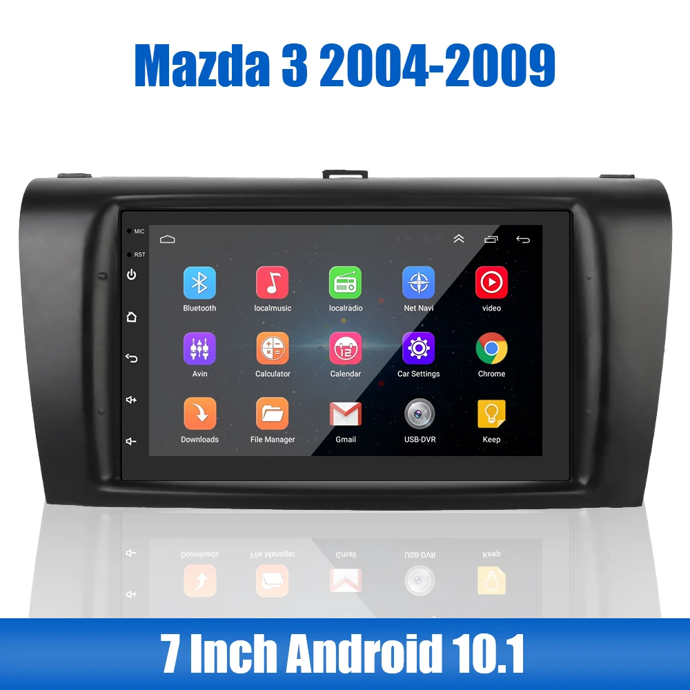 

Multimedia Player 7 Inch Car Radio Audio Video GPS FM Video WiFi 2 Din Android 10.1 For Mazda 3 2004-2009