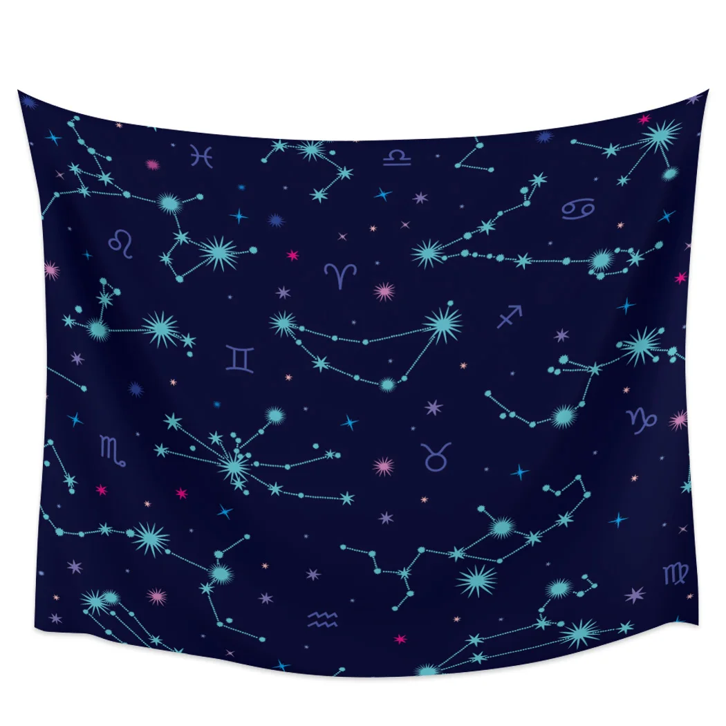 

Constellation Astronomy Zodiac Twelve Stars Blackout Curtains Table Runner Bathroom Set Blanket Tapestry