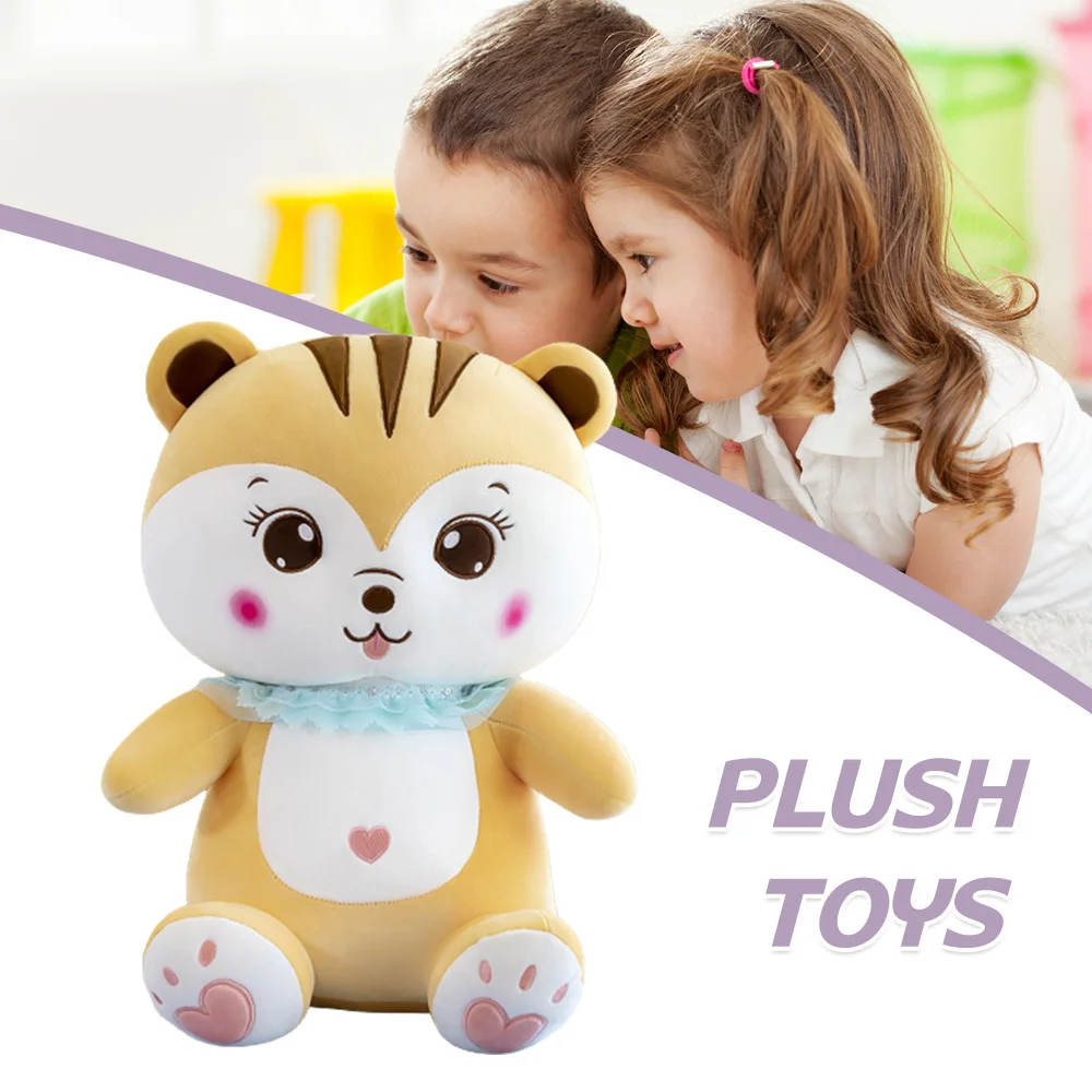 

Plush Stuffed Toys Cartoon Squirrel Doll Early Educational Development Toy Plush Figure Toys Birthday Gift for Kids Soft BM88