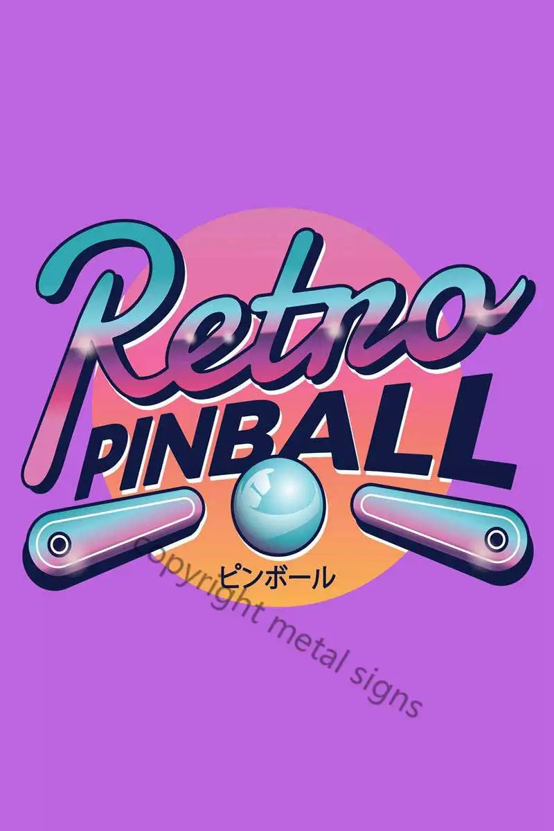 

Пинбол ретро минималистский настенный Декор декор комнаты Ретро винтажный металлический знак для мужчин пещера паб домашний клуб без свет...