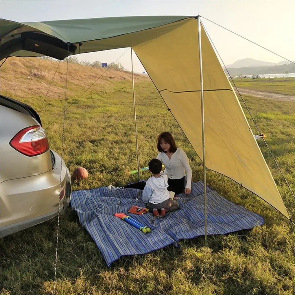 

Awning Sun Shelter SUV Tent Auto Canopy Portable Camper Trailer Tent Roof Top Car Shelter for SUV MPV Hatchback Camping