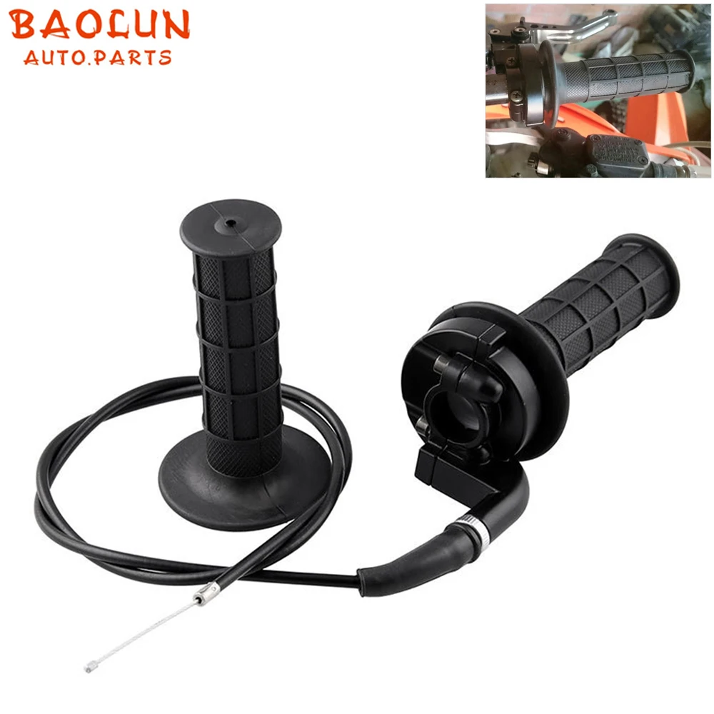 

For Off-road Dirt Bike 110-250CC 7/8" 22mm Motorcycle HandGrip With Throttle Clamp Twist Cable Throttle Cable Acceleration