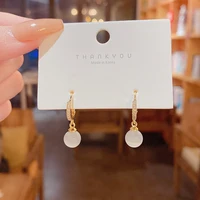 korean luxury 2022 opal pendant earrings for women zircon hoop drop earrings pendant fashion everyday ladies jewelry party new