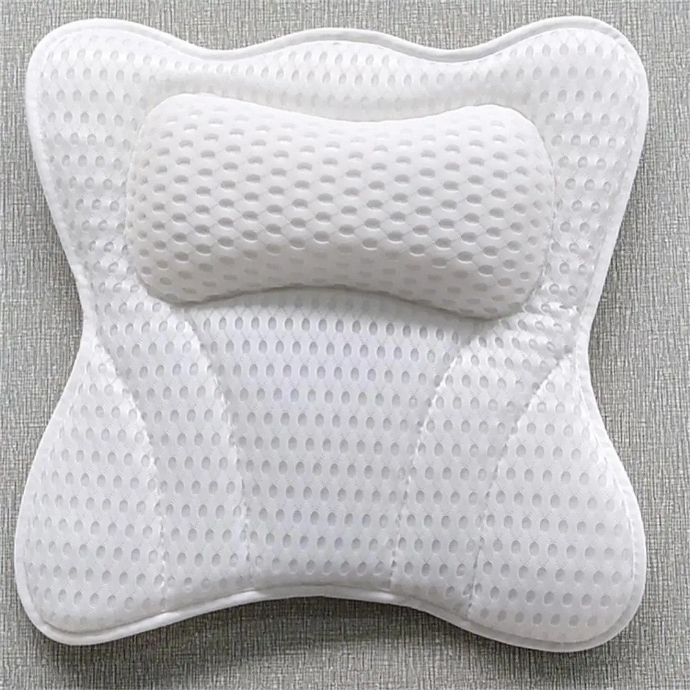 

Pillow Cushion Butterfly Easy Clean Antiskid 6 Suction Cups Fatigue Relief Bathtub Accessories Bathtub Pillow 300g Soft