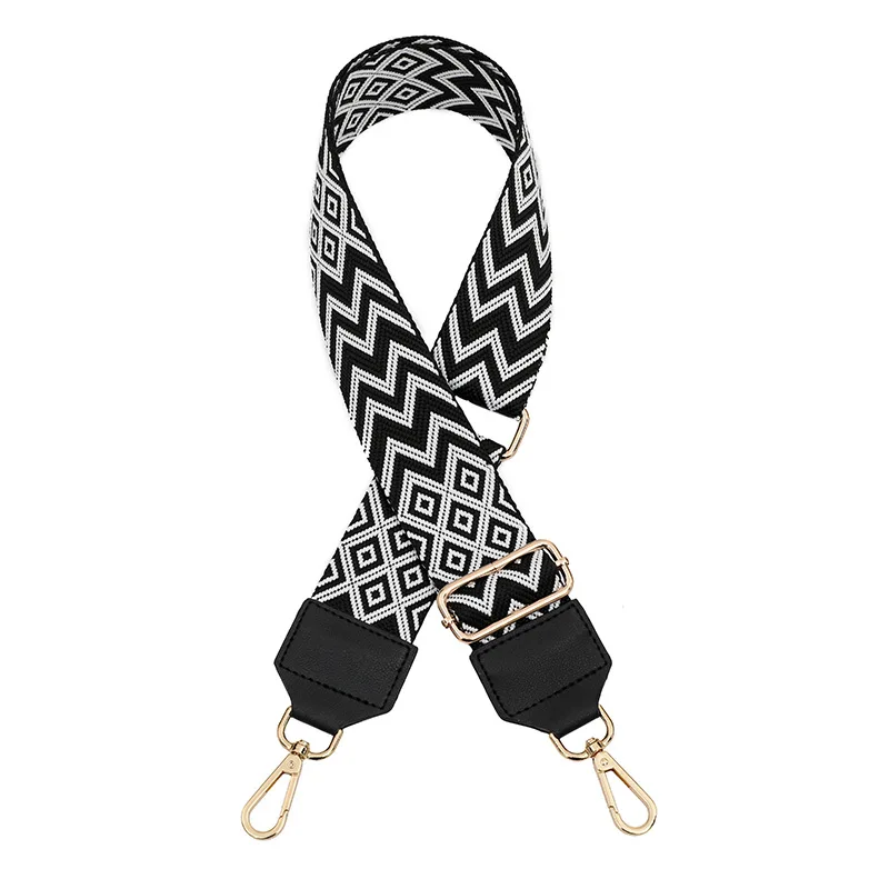 New Women Men Long Shoulder Bag Strap with Metal Leather Buckle Replacement Wide Cotton Nylon DIY Shoulder Bag Parts Accessories