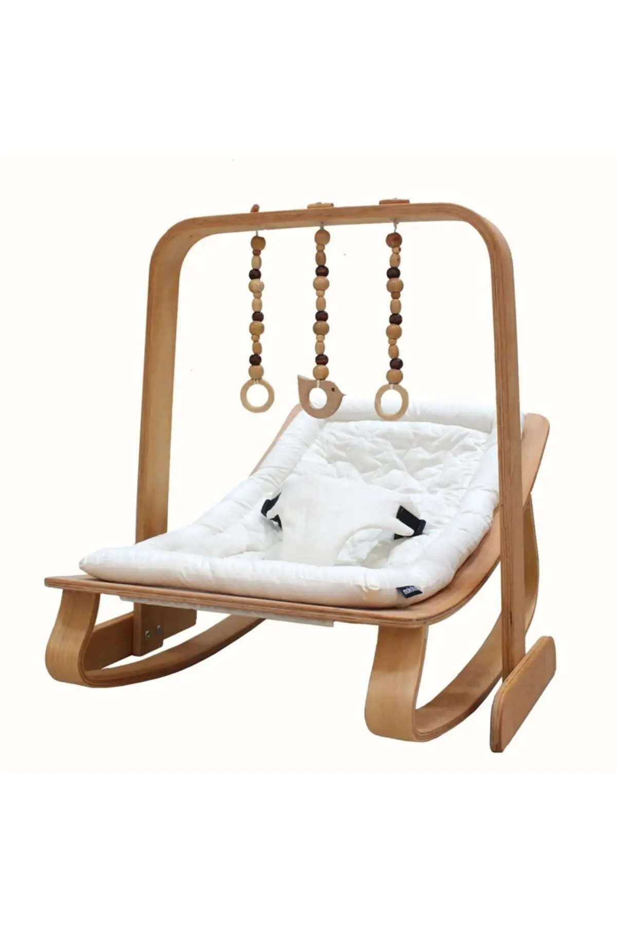 

Mukabo Game Bar and Rattles for Cribs Natural Beech Wood Hanging Toys Wooden Rocker Newborn Baby Accessories Montessori Educational Kids Toys For Girls And Boys Toys 0 6 12 Months Toddler Baby Furniture Room Cradle Bar