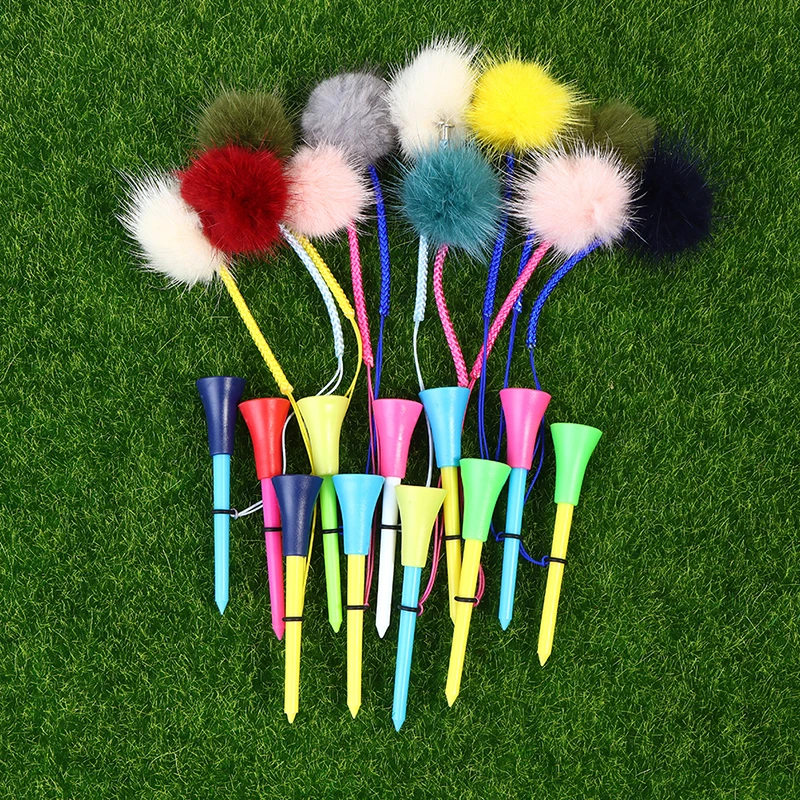 

1Pcs Rubber Golf Tees&Different Colors 4cm Imitation Mink Fur Plush Rope