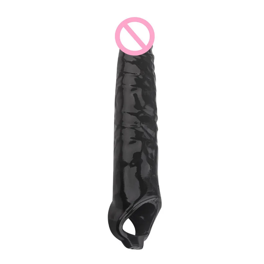 28cm Long Big Penis Extender Sleeve Reusable Condoms Delay Ejaculation Cock Rings Dick Prostate Massager Sex Products For Men - купить по