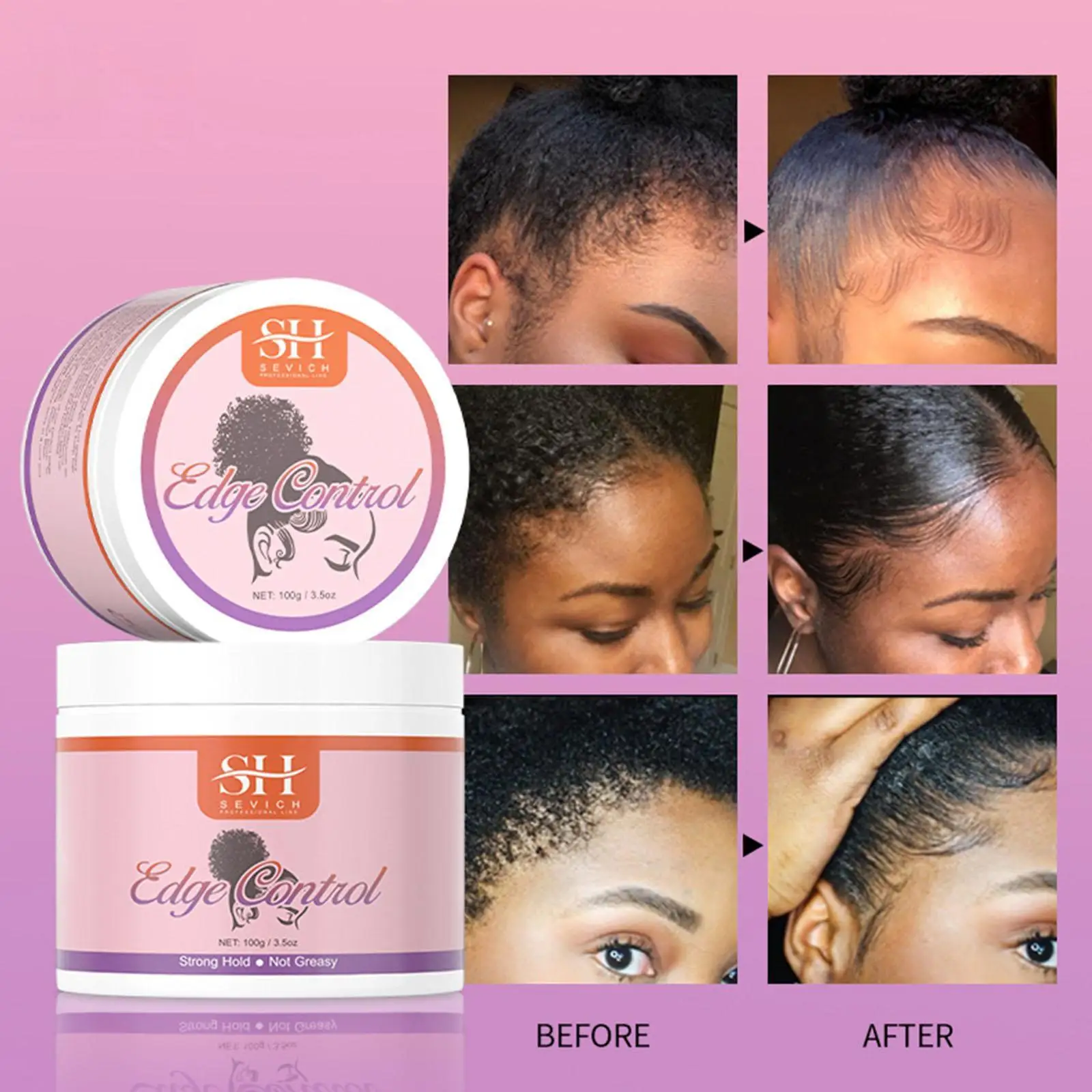 

Sdotter Broken Braiding Gel Anti-Hair Loss Hair Braiding Gel Styling Frizz Edges 100G Wax Cream Tames Gel Control Braid Hair