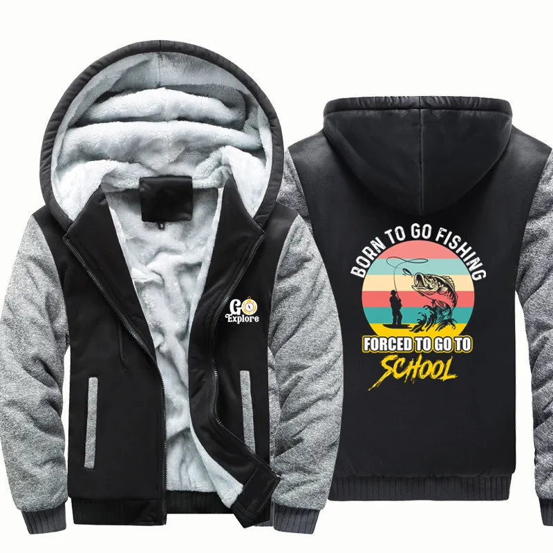 

Пальто мужское шерстяное, с капюшоном, на флисе