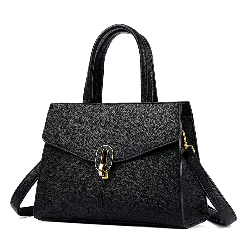 

Large Capacity Handbags For Women Versatile Soft Leather Tote Bag Autumn New Shoulder Messenger Bag Vintage Flip Commuter Bag