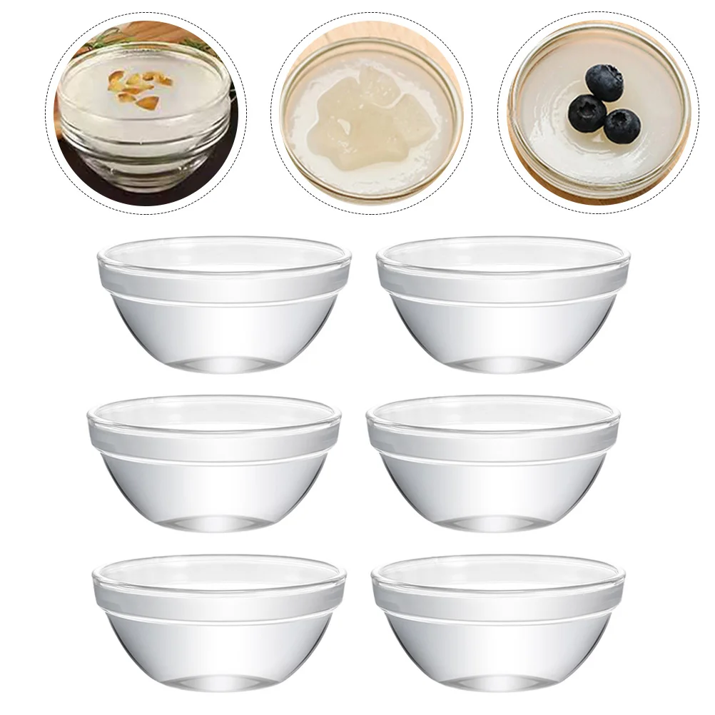 

Bowls Bowl Glass Clear Prep Ramekins Mini Pudding Serving Dishes Small Jelly Dip Salad Dessert Cupsfacial Diy Candy Nut Pinch