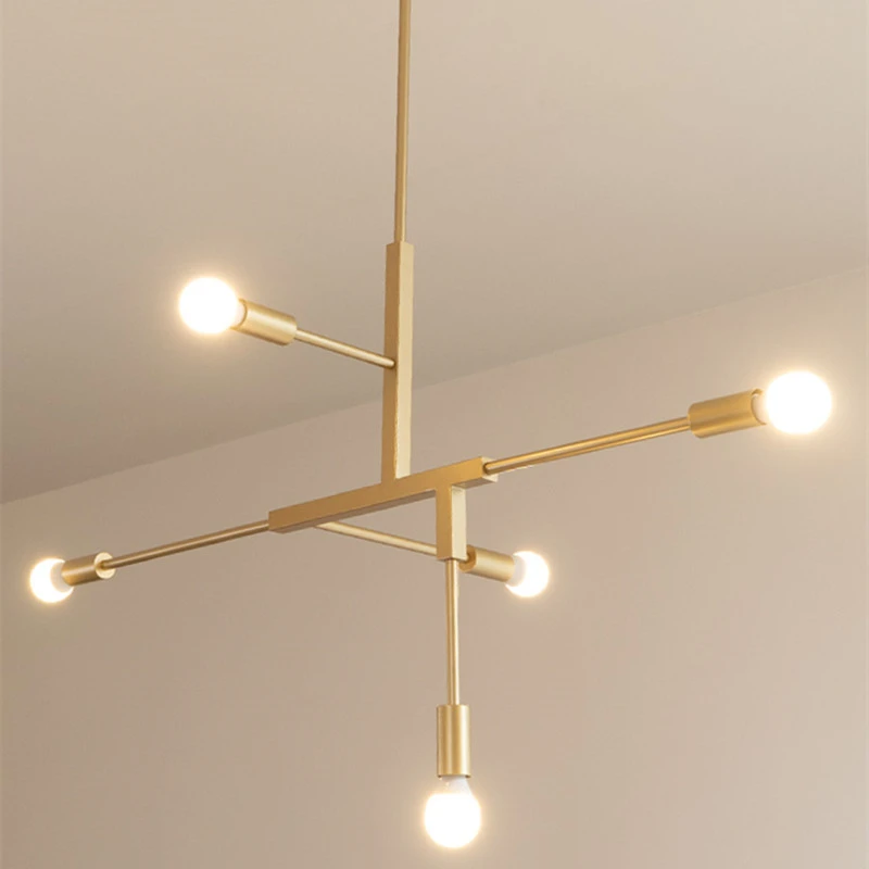 

Nordic Modern Golden cross Pendant Lights Postmodern Simple Design Branch Pendant Lamps for Household Bedroom Dining Living Room