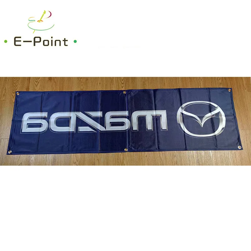 Материал для автомобильного баннера Japan Mazda 130GSM 150D размером 1,5 фута * 5 футов (45 * 150 см) для домашнего флага на открытом воздухе декор yhx092.