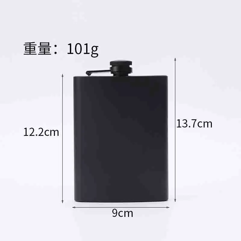 

Портативная фляга из нержавеющей стали 304 черного цвета