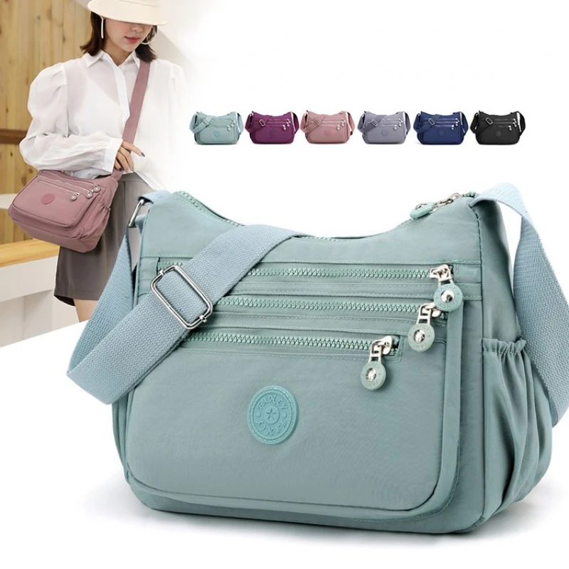 Messenger Bag Causal Women Shoulder Bag Multi Layer Nylon Ba