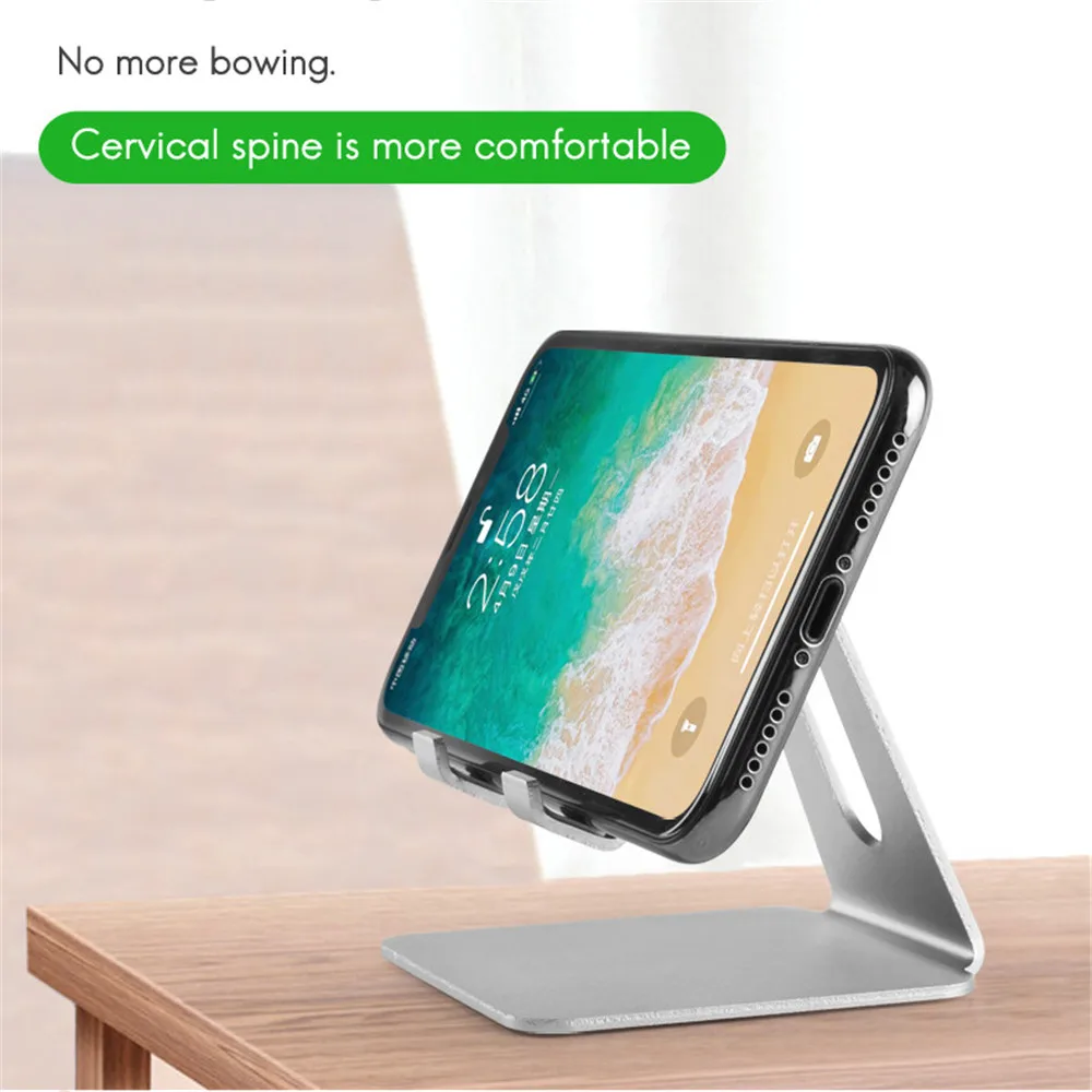 Metal Cell Phone Holder Stand for iPhone Samsung iPad Xiaomi Huawei Mobile Tablet Portable Desk Smartphone |