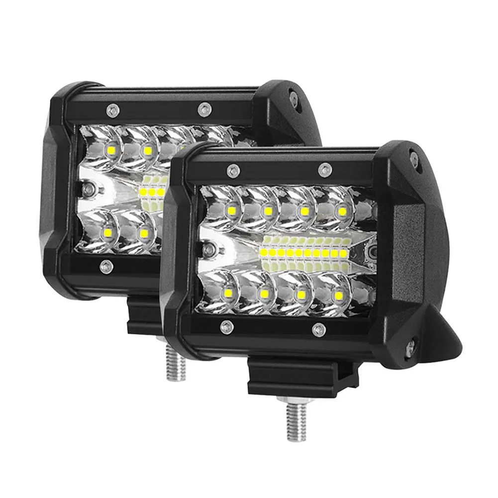 

2pcs 4“ LED Light Bar 60W Triple Row 20LED Work Light 6000LM Spot Light 12V/24V Driving Fog Light Off Road Truck 4x4 ATV Light