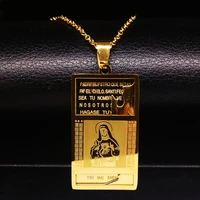 scripture virgin mary piece necklaces menwomen micro gold color multilayer pendant necklace rap necklace jewelry n12261s08