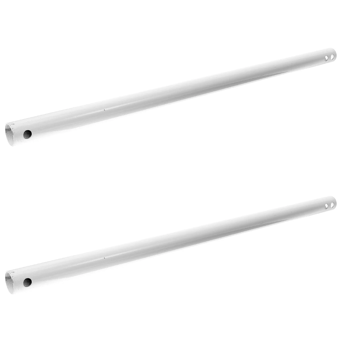 

2 PCS Ceiling Fan Rod Accessories White Fans Downrod Extension Single Hole Iron