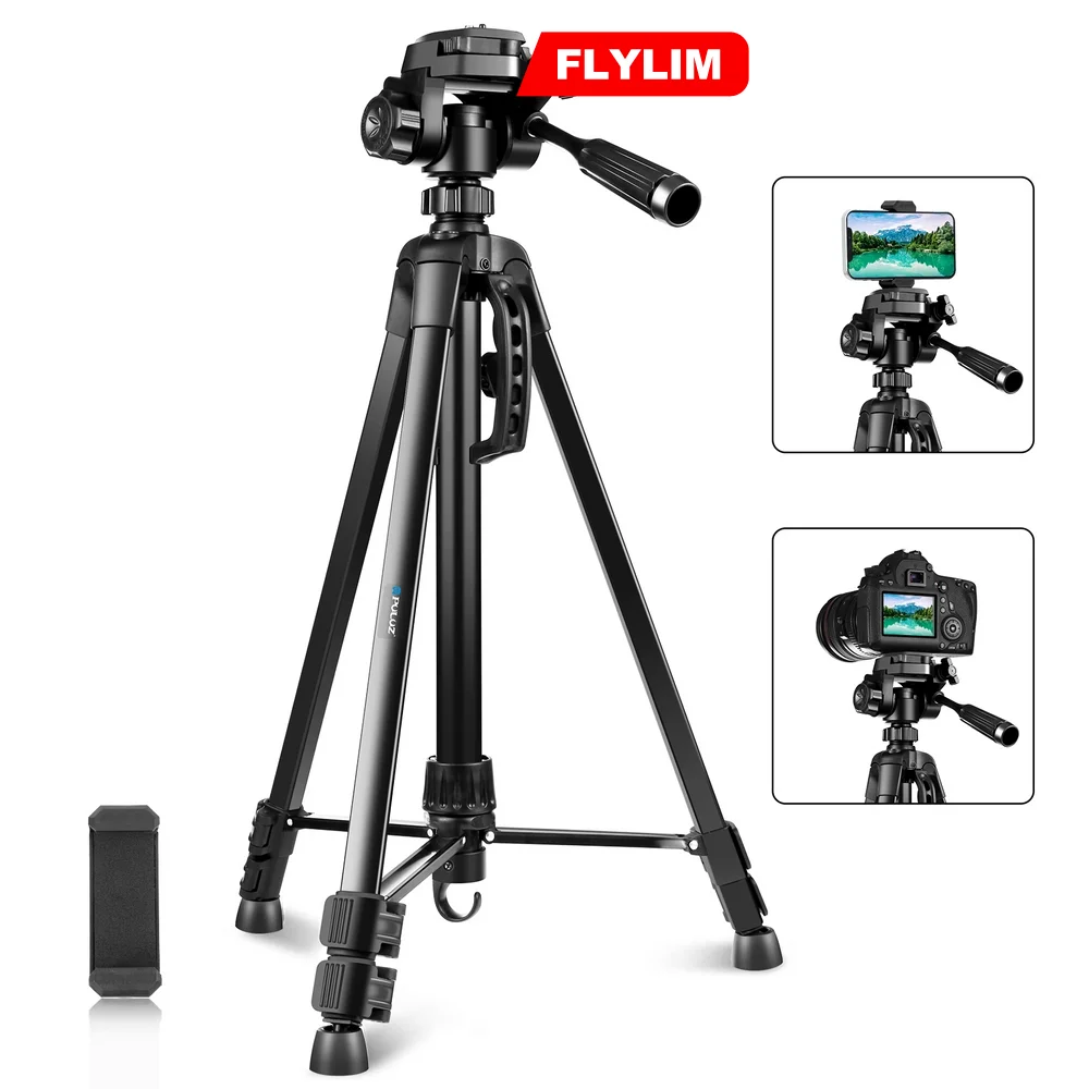 

PULUZ Aluminum Selfie Live Tripod Mount with Three-dimensional & Phone Clamp