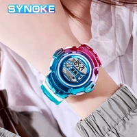 synoke classic women watch ladies watches wristwatch jelly for girls transparent colorful clocks sport watcheswrist party gift