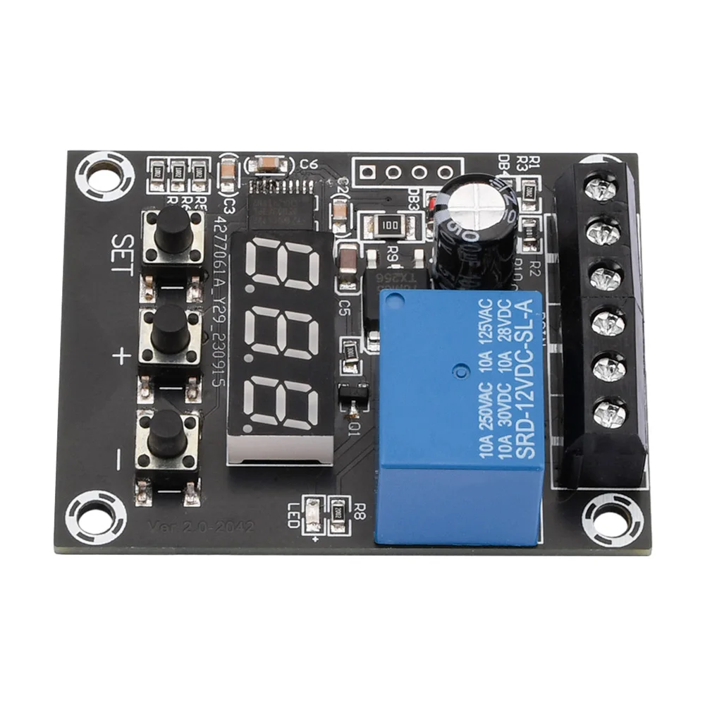 DC12V 24V модуль обнаружения напряжения реле ЖК-дисплей заряд/разряд плата защиты от
