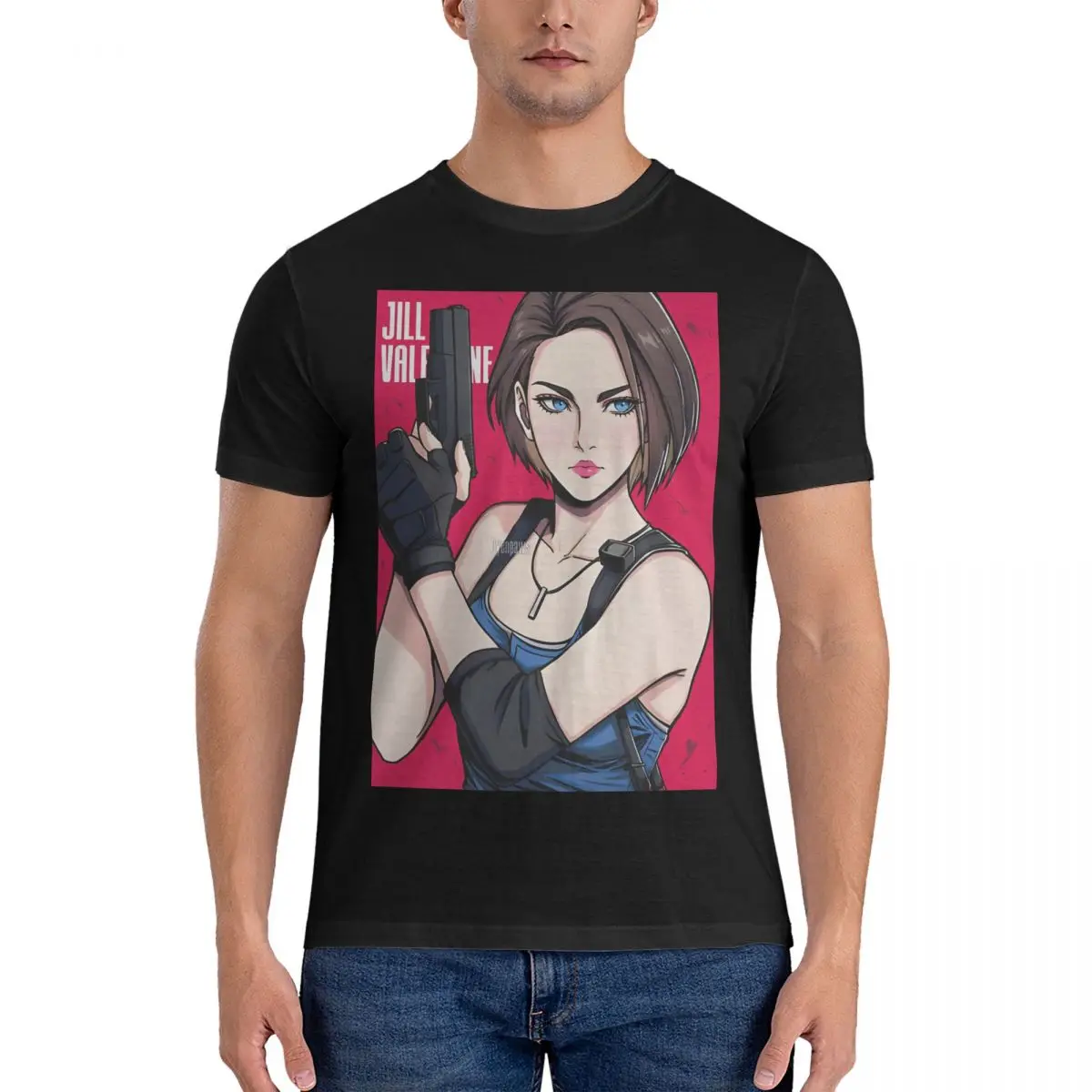 Футболка мужская с изображением персонажей игры Jill 100% хлопок юмором на День