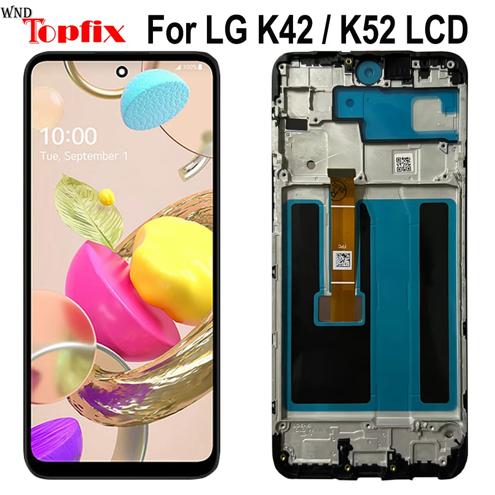 

ЖК-дисплей 6,6 дюйма для LG K42 LMK420, сенсорный экран, сенсорная панель, дигитайзер в сборе для LG K52 LMK520, ЖК-дисплей