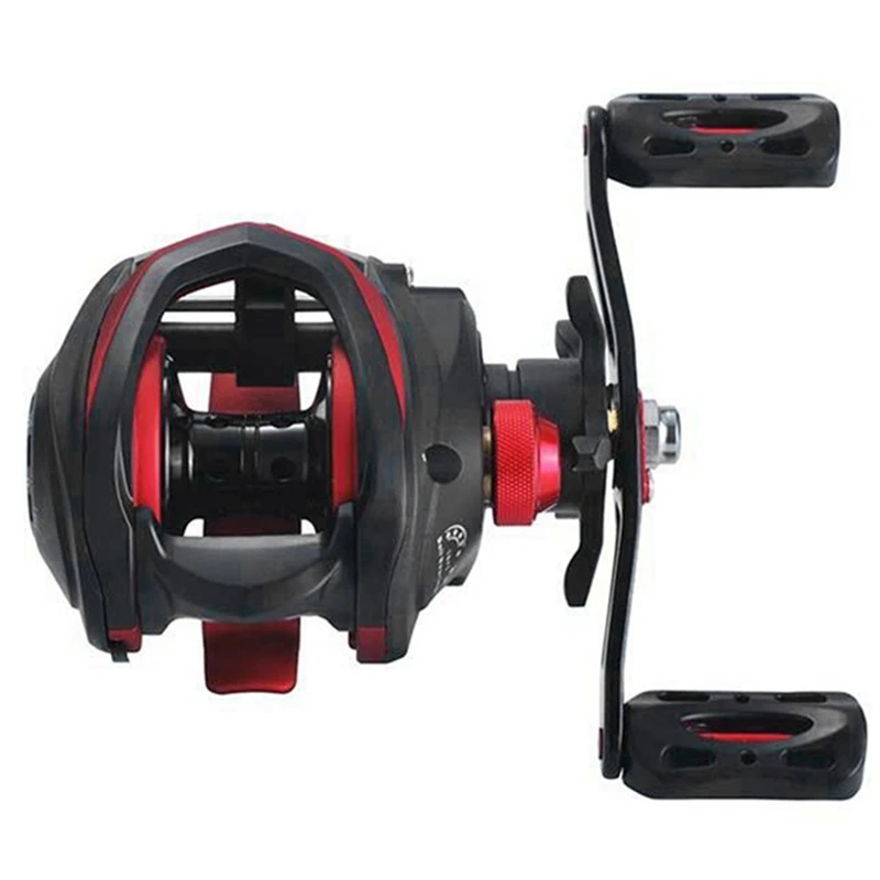 

LIZARD 1PCS Black And Red Fishing Reel 10 Magnet Braking System 19+1 Shielded Ball Bearing Fishing Reel Left