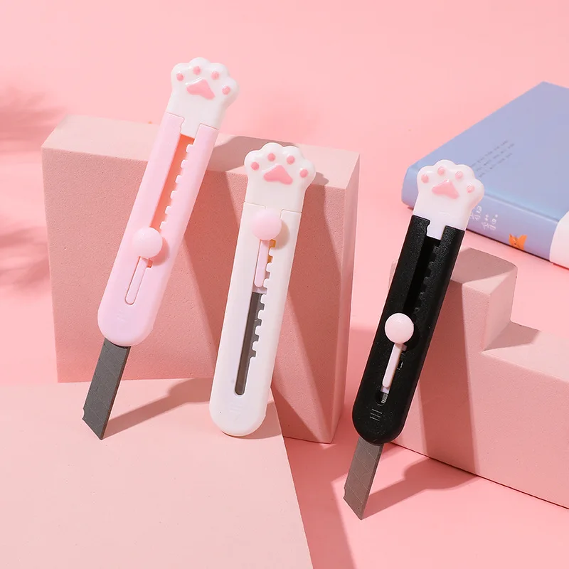 Милый карманный мини-нож в виде кошачьей лапки канцелярский инструмент сделай