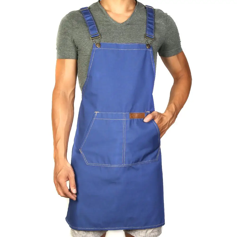 

Adjustable Kitchen Apron Unisex Adult Non-fading Cotton Canvas Home Cooking Baking Cleaning Chef Household Accessories