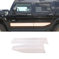 for 2003 2009 hummer h2 stainless steel silver car door protective strip decorative sequin sticker car exterior accessories
