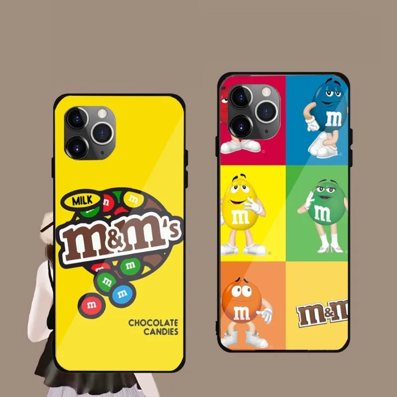 

Шоколадный чехол для телефона IPhone 14, 13, 12, 11, XS, X, 8, 7, 6 Plus, Mini Pro Max, SE 2022, черный стеклянный чехол из ТПУ для телефона