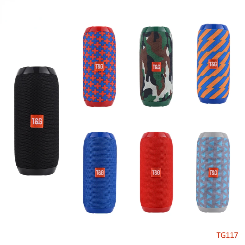 

T&G TG117 Portable Speaker Bluetooth Column Wireless Speaker High Subwoofer Outdoor Bass Support FM Radio AUX TF USB