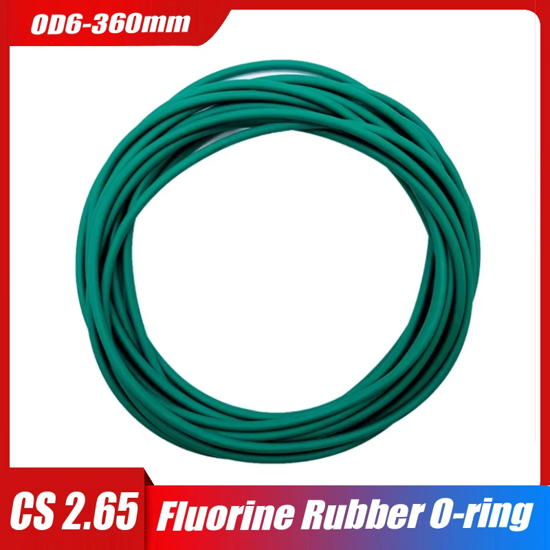 

Уплотнительное кольцо FKM CS2,65 мм ID6 мм-360 мм, зеленая фторкаучук, уплотнительное кольцо, уплотнительная прокладка, изоляционное масло, высокая термостойкость, фтор