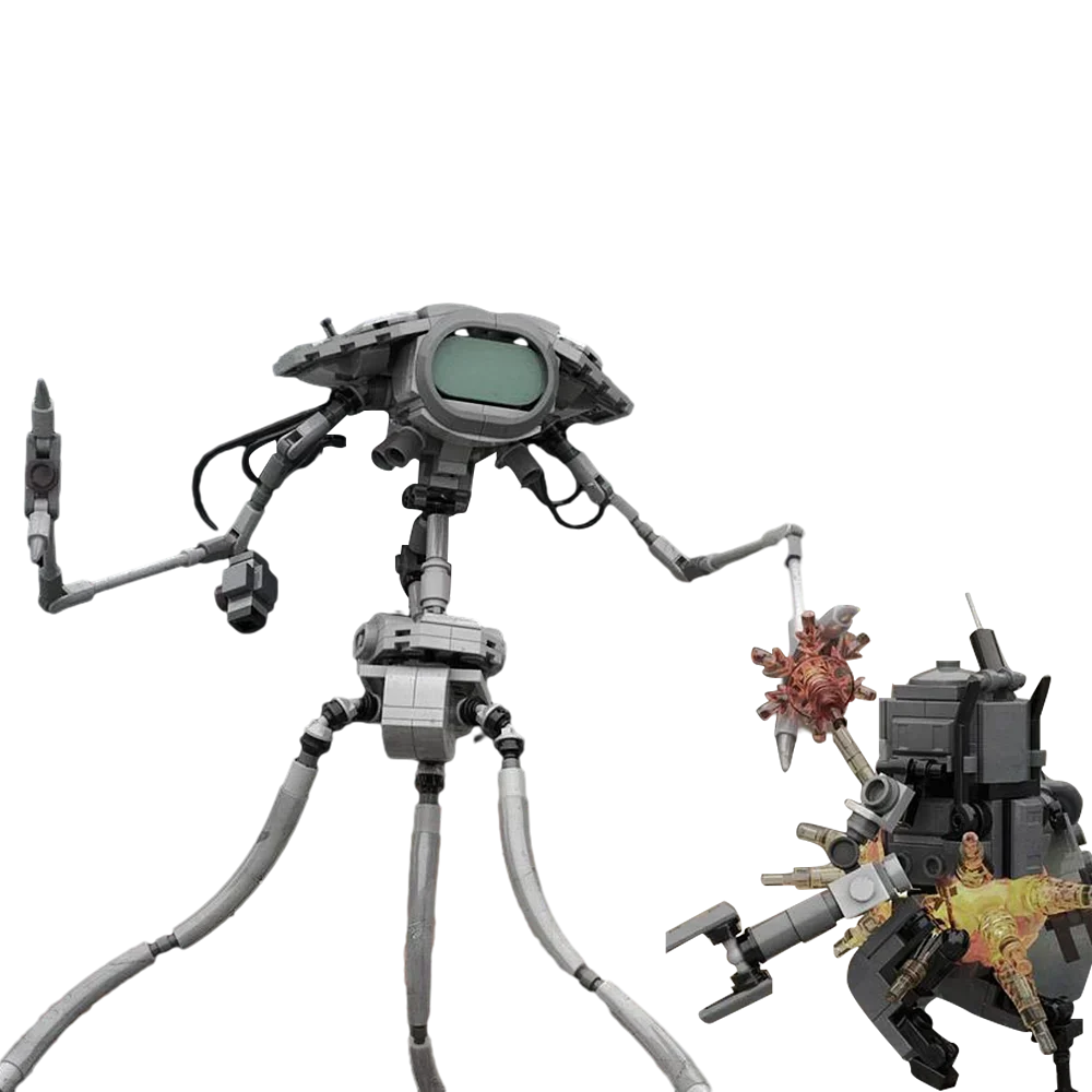 Ekbrick MOC Martian Боевая машина кирпичи война мира Mech научная фантастика пришельцы