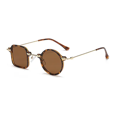 Солнцезащитные очки Ralferty в винтажном стиле для мужчин и женщин, асимметричные брендовые дизайнерские солнечные очки в стиле ретро, с декоративными затемненными линзами круглой и квадратной формы